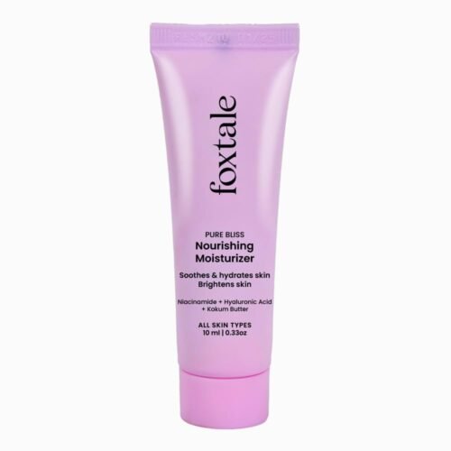 Foxtale Nourishing Ceramide Face Moisturizer with Niacinamide for 100 Hr Hydration, Lightweight & Non-Sticky, For Soft & Glowing Skin, Men & Women, All Skin Types, 10 ml