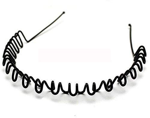 Simplified Boy's, Girl's, Men's and Women's Metal Zig Zag Hair Band Men Hair Accessories Head Band For Men And Women, Black - Image 2