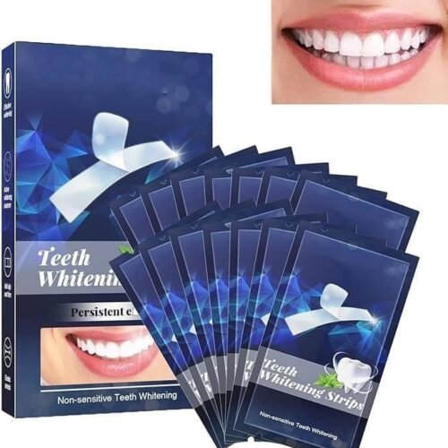 Teeth Whitening Strips,Teeth Whitening Strips for Sensitive Teeth,Enamel Safe for Whiter Teeth,30 Minutes Fast Results, Remove Years Coffee/Wine/Smoking Stains, Fast & Effective Teeth Whitening 7 Treatments (14 Strips)