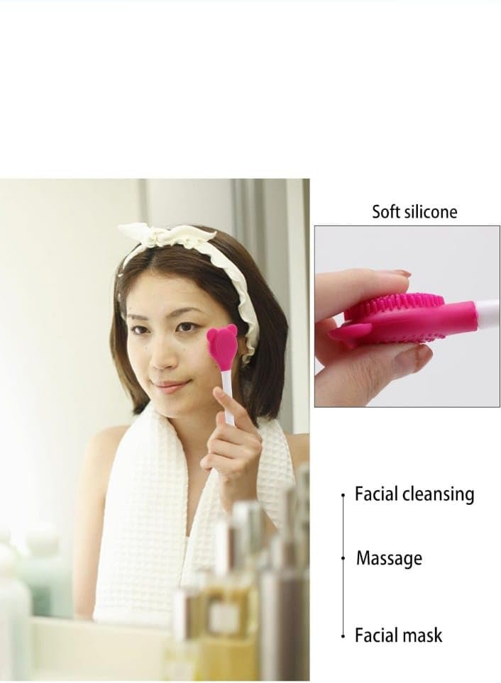 SORATH Silicone Face Mask Applicator Facial Mask Brushes for Mud, Clay, Charcoal Mixed Mask, Soft Makeup Beauty Brush for Apply Cream (Pack of 4) - Image 3