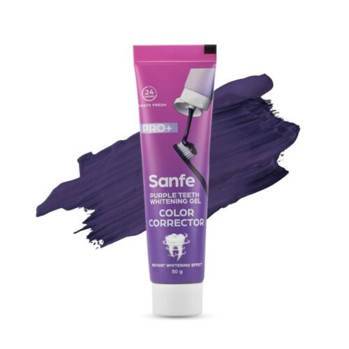 Sanfe Purple Teeth Whitening Gel | Instant Teeth Whitening Gel | Use Twice Daily | Enamel Safe | Yellow to White Teeth Color Corrector | Teeth Stain Remover | Coffee Stain Removing Gel ? 30g