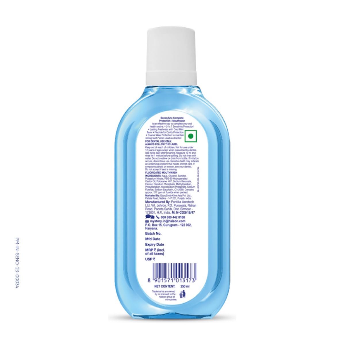 Sensodyne Mouthwash Complete Protection+ | Alcohol-free All-in-One Mouth Wash for Sensitivity Protection, Strong Teeth and Lasting Freshness, Pack of 250ml | No Burning Sensation - Image 2