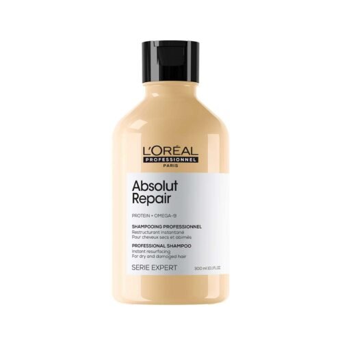 L'Or?al Professionnel Absolut Repair Shampoo for Dry & Damaged Hair - 300ml | Professional shampoo for Strengthening and Repairing Hair, With Protein & Omega-9, For Men & Women