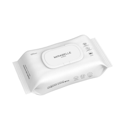 Wet Wipes for Face with Lid - 100 wipes | 99% Pure Water, fragrance free | Makeup Remover Wipes | Hydrating & Refreshing | Korean Skincare | All Skin Types | Baby & Adult Safe