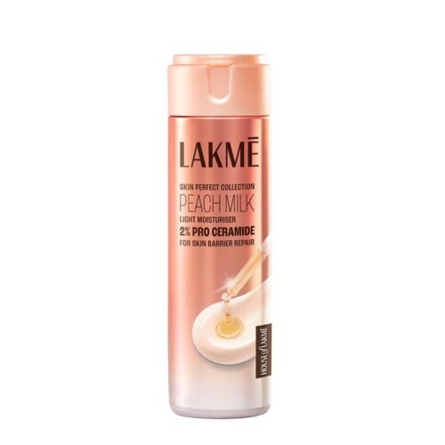 Lakme Peach Milk Pro Ceramide Moisturizer with Vitamin E for Deep Moisturizing and Skin Strengthening | With Skin Conditioner| For Dry Skin, Normal Skin & Sensitive Skin 120ml