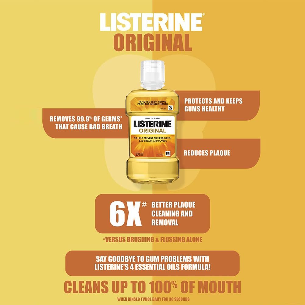 Listerine Original Mouthwash 250ml (Pack of 3) - Image 2