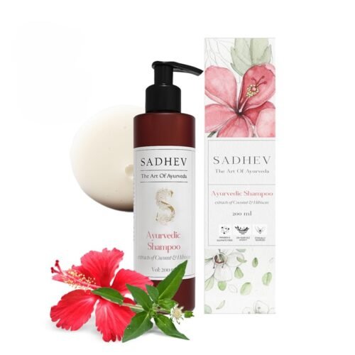 Sadhev Hibiscus Organic Natural Hair Shampoo With Goodness Of Coconut And Hibiscus, For Hairfall Control