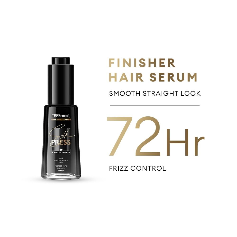 TRESemme Silk Press Finisher Serum 38ml | Hair Serum | Sleeker Shinier Hair Serum| Frizz control hair serum - Image 2