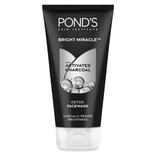 Pond's Pure Detox Anti-Pollution Purity Face Wash With Activated Charcoal Deep Cleans Impurities Dirt And Pollution For 2X Brighter Glowing Skin,150 g