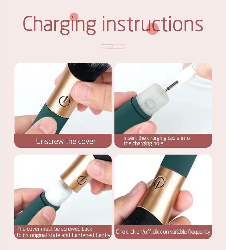 Beauty & Grooming Makeup Brushes Electric Makeup Brushes 10 Modes Vibrator Foundation Beauty Tools Makeup Brush Sets