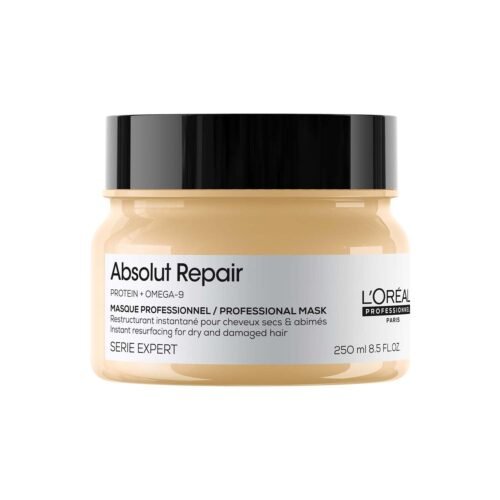 L'Or?al Professionnel Absolut Repair Mask for Dry & Damaged Hair - 250ml | Professional mask for Strengthening and Repairing Hair, With Protein & Omega-9, For Men & Women