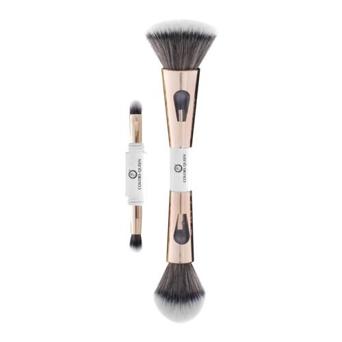 Colors Queen 4 in 1 Multifunctional Makeup Brush Set with Foundation Brush, Powder Brush, Eyeshadow Blending Brush & Flat Brush | Feathery Soft Bristles Makeup Brushes for Women