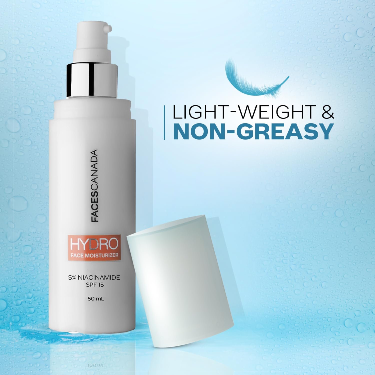 FACES CANADA Hydro Face Moisturizer - 50ml | SPF 15 | Lightweight & Non-Greasy | Hydrating | Improves Uneven Skin | Minimizes Pores | Healthy Glowing Skin | All Skin Types - Image 3