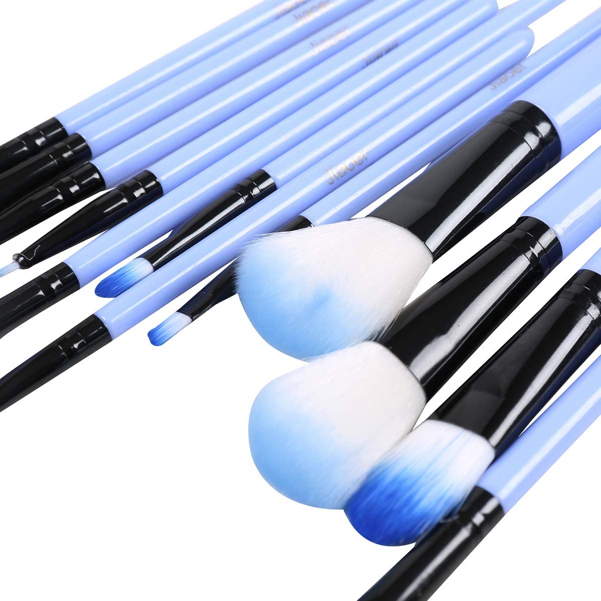 Jieoer Professional Makeup Cosmetic Foundation Brush Set (Blue) - Pack of 10 - Image 2