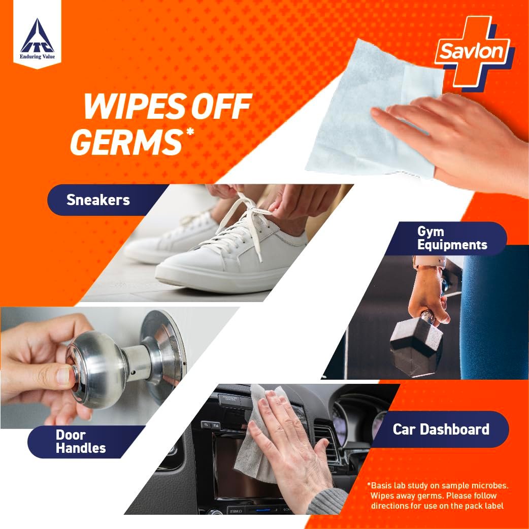 Savlon Germ Protection Multipurpose Thick & Soft Wet Wipes With Fliptop Lid - 72 Wipes Multi Purpose - Image 3