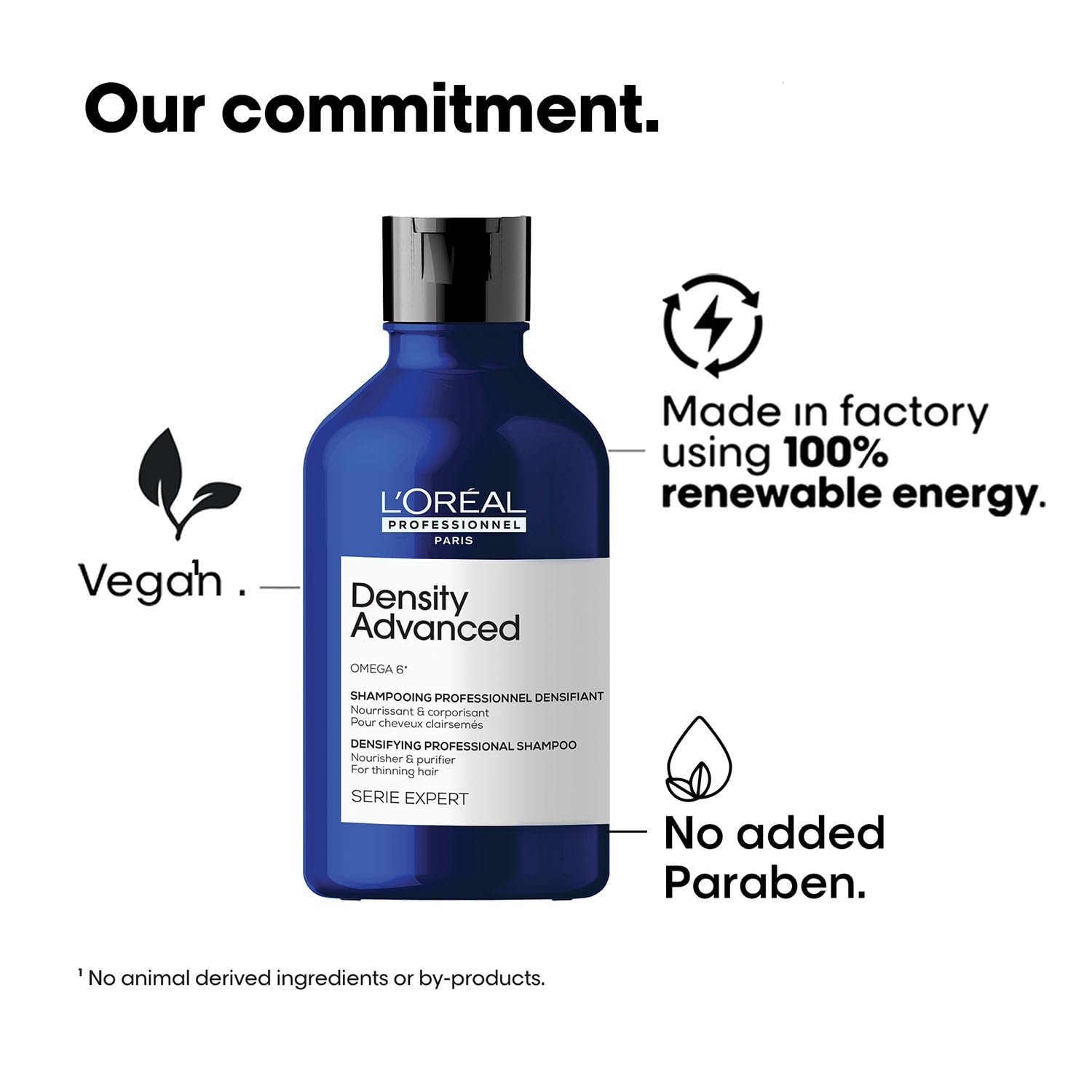 L'Or?al Professionnel Serie Expert Density Advanced Shampoo ? 300 ml | For fine and thinning Hair | Adds bounce and volume | With Omega-6 complex - Image 2