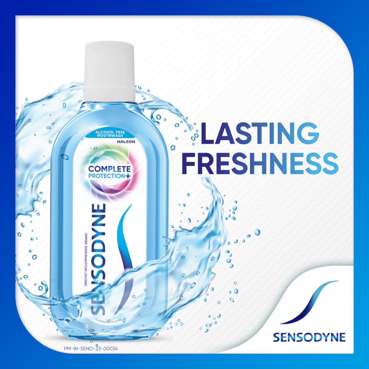 Sensodyne Mouthwash Complete Protection+ | Alcohol-free All-in-One Mouth Wash for Sensitivity Protection, Strong Teeth and Lasting Freshness, Pack of 250ml | No Burning Sensation - Image 3