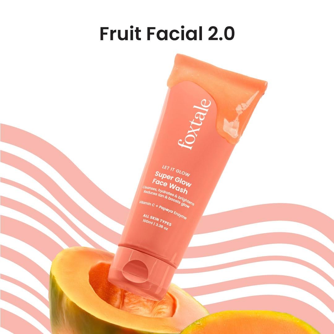 Foxtale Vitamin C Super Glow Face Wash with Papaya enzyme | Reduces Tan | Boosts Glow | Gently Exfoliates & Brightens Skin | Reduces Pigmentation | Face Wash for Men & Women- 100ml - Image 3