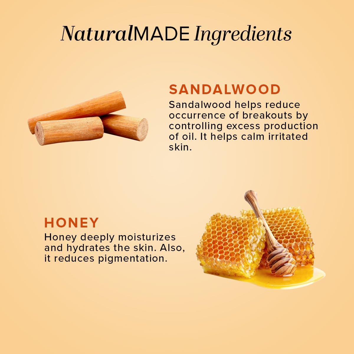 Khadi Natural Sandalwood & Honey Face Wash | Reduces Scars, Blemishes | For Healthy, Radiant Skin | Suitable for All Skin Types | 210 ml - Image 3