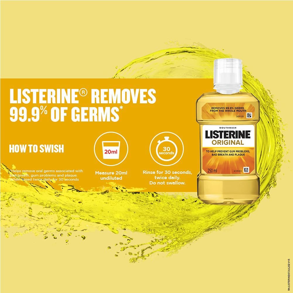 Listerine Original Mouthwash 250ml (Pack of 3) - Image 3