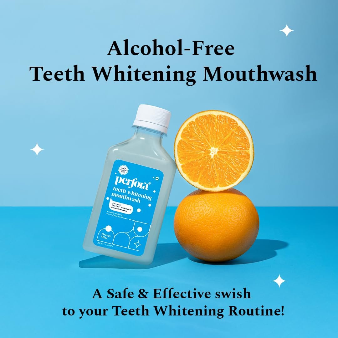 Perfora Mouthwash For Oral Care - 600ml (200ml x 3) | Alcohol-Free Mouth Wash Liquid With Probiotics, Hyaluronic Acid, & Vitamin C | Freshens Breath & Removes Germs | No Artificial Flavors - Image 2
