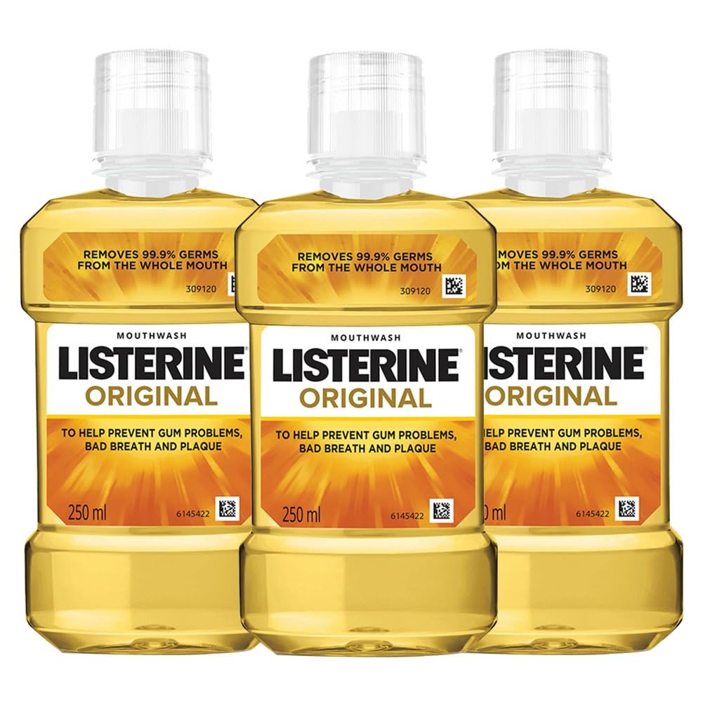 Listerine Original Mouthwash 250ml (Pack of 3)