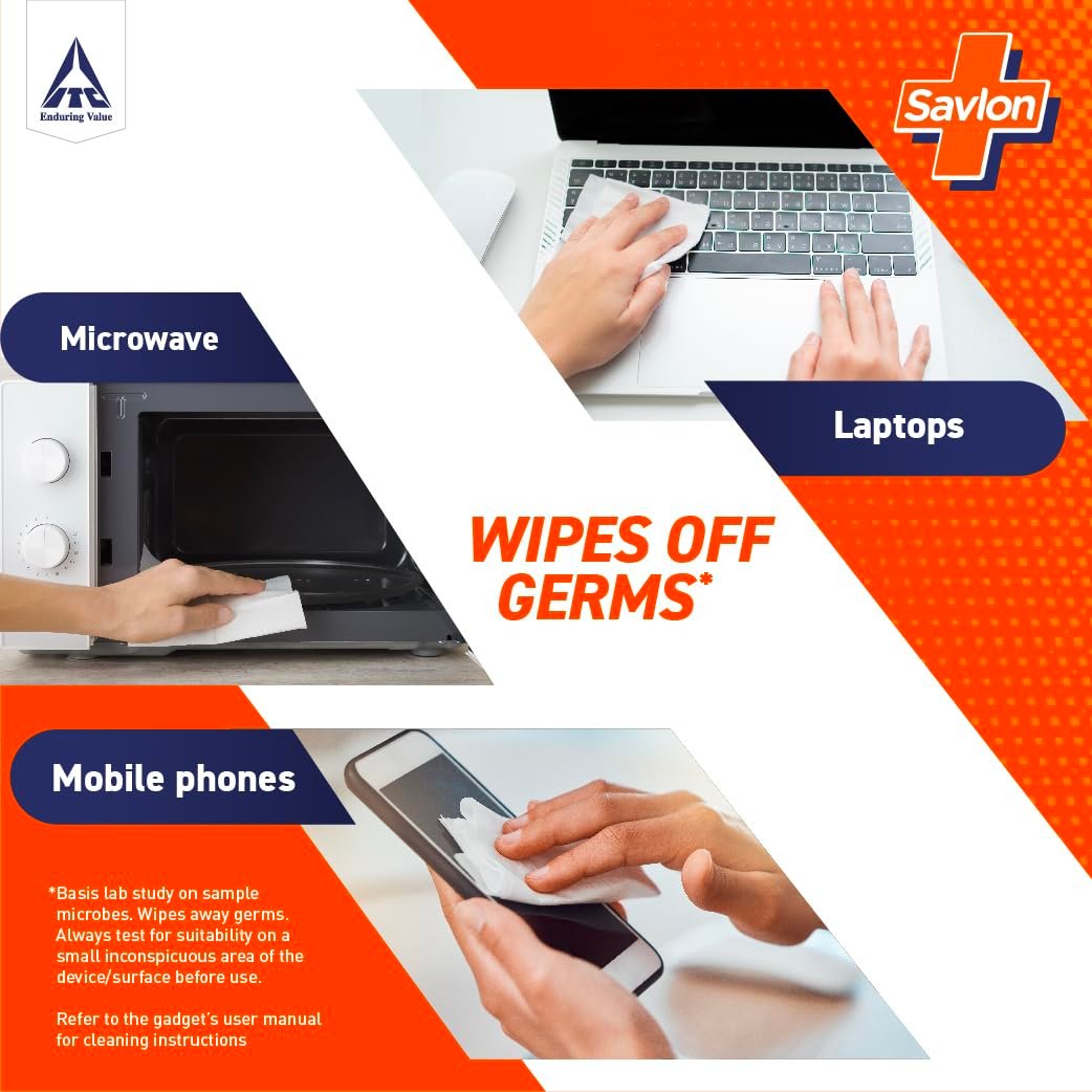 Savlon Germ Protection Multipurpose Thick & Soft Wet Wipes With Fliptop Lid - 72 Wipes Multi Purpose - Image 2