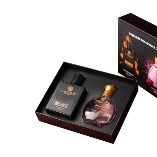 Carlton London Sandalwood Unisex-Adults Exquisite Fragrance Duo | Perfume Pack For Couple Gift Set | Long-Lasting Perfumes | Incense (50Ml) & Blush (30Ml) Edp