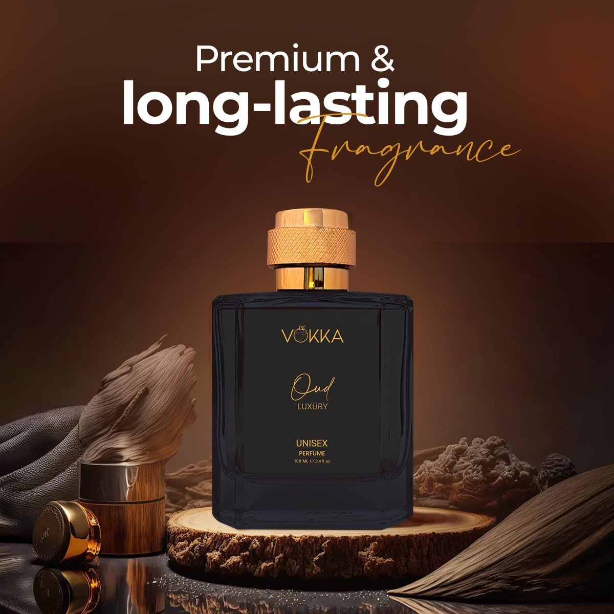 Vokka Oud 100 ml | Unisex Luxury Long Lasting Smokey Perfume For Men And Women | Woody Pleasant Scent Eau De Parfum | EDP Fragrance for Gift | Notes: Spicy Sandalwood Agarwood - Image 2