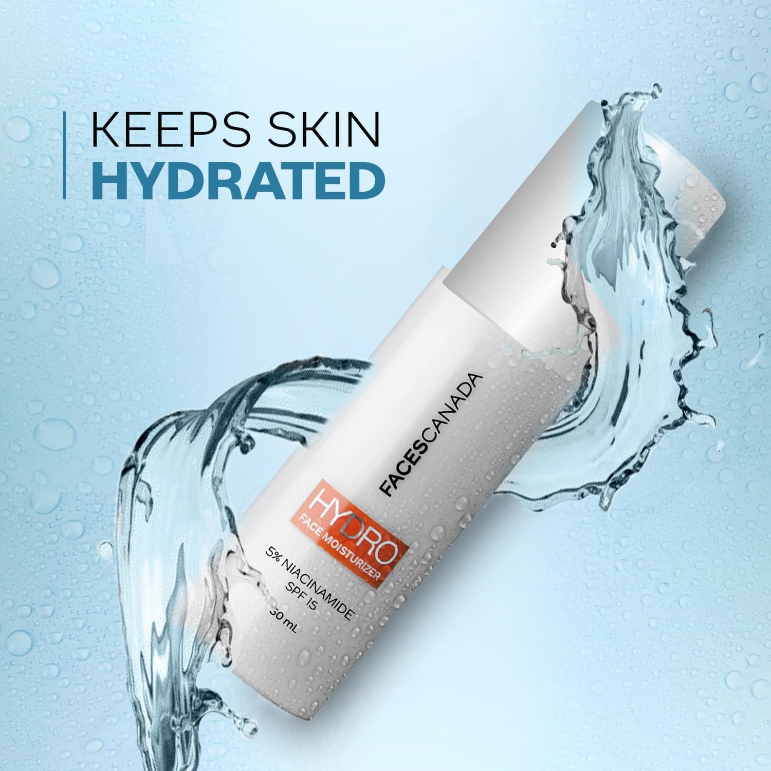 FACES CANADA Hydro Face Moisturizer - 50ml | SPF 15 | Lightweight & Non-Greasy | Hydrating | Improves Uneven Skin | Minimizes Pores | Healthy Glowing Skin | All Skin Types - Image 2
