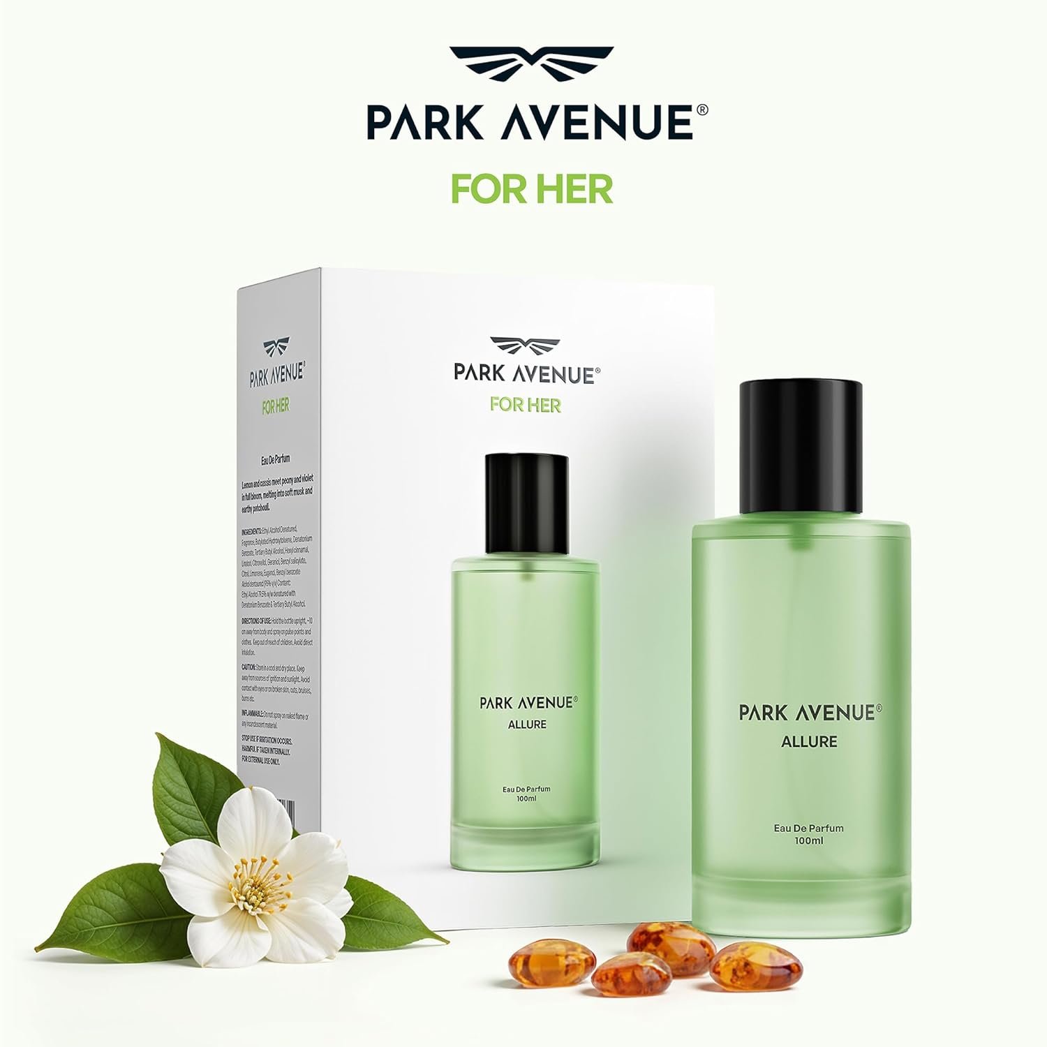 Park Avenue Allure Women EDP 100ml | Long Lasting Perfume for Woman | Pear, Lavender, Jasmine, Musk & Vanilla| Fresh, Citrusy, Floral, Warm and Earthy Fragrance - Image 3