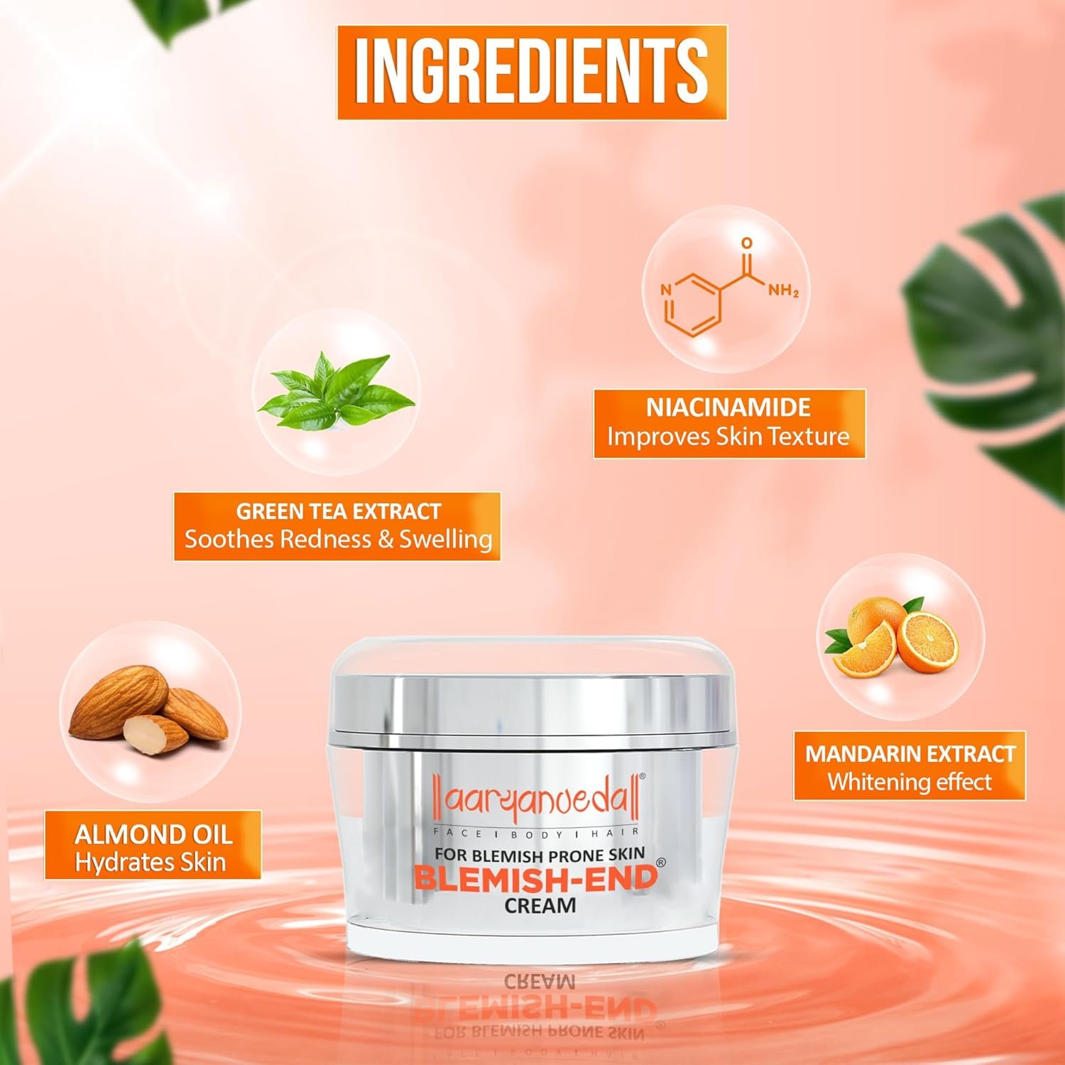 Aryanveda Anti Blemish and Pigmentation Face Cream For Anti-Ageing, Reduce Fine Lines For All Skin Type For Women & Men - 50g - Image 3