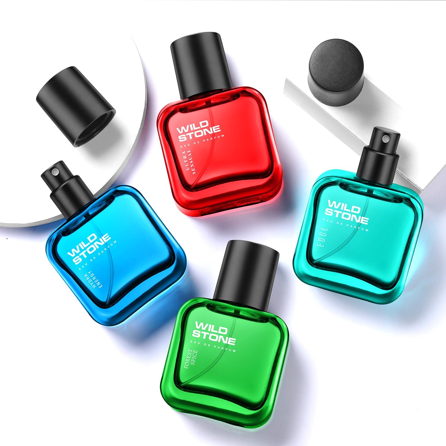 Wild Stone EAU DE Parfum Gift Set for Men, Pack of 4 (4x30ml) | Premium Fragrance Gift Set | Edge,Ultra Sensual, Hydra Energy & Forest Spice Luxury Perfume - Image 4