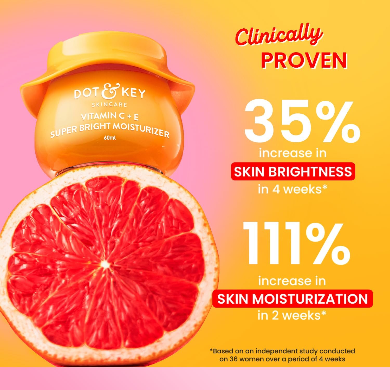 Dot & Key Vitamin C + E Sorbet Super Bright Moisturizer For Face | Vitamin C Face Moisturizer|Reduces Skin Dullness|Oil Free & Lightweight | For All Skin Types | 60Ml - Image 3