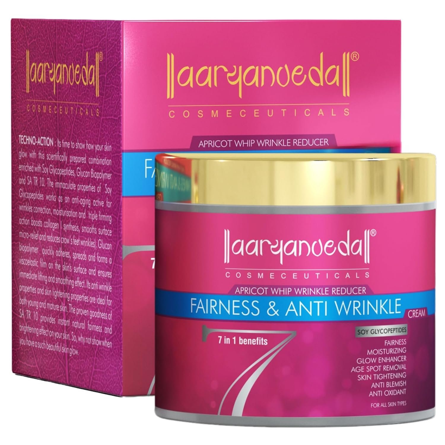 Aryanveda Fairness & Anti Wrinkle Face Cream for Summer Daily Use For Men and Women 90 GM