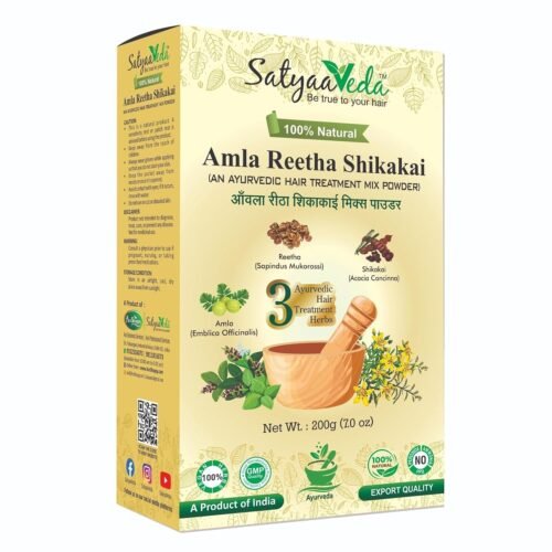 Ayurvedic Herbal Amla Reetha Shikakai Powder for Hair | Controls Hair Fall & Dandruff | Strengthens Hair, Adds Thickness & Density | Natural Hair Mask & Cleanser | 100% Natural & Chemical-Free | 200g