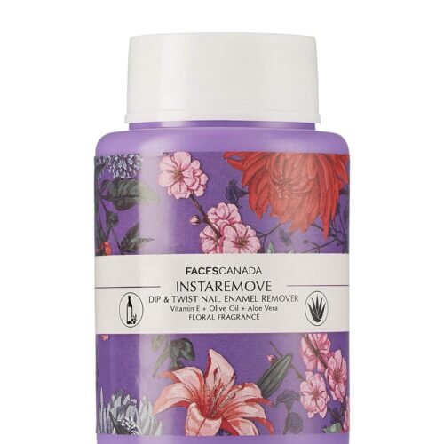 FACES CANADA InstaRemove Dip & Twist Nail Enamel Remover, 80 ml | Floral Fragrance | Vitamin E, Olive Oil, Aloe Vera | Nourishing Formula | Gentle Nail Polish Remover | Acetone Free | Cruelty Free